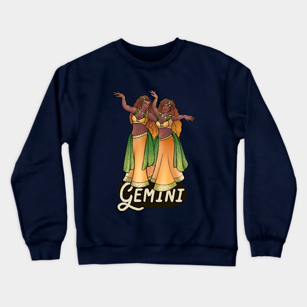 Gemini Belly Dancers Crewneck Sweatshirt by bubbsnugg